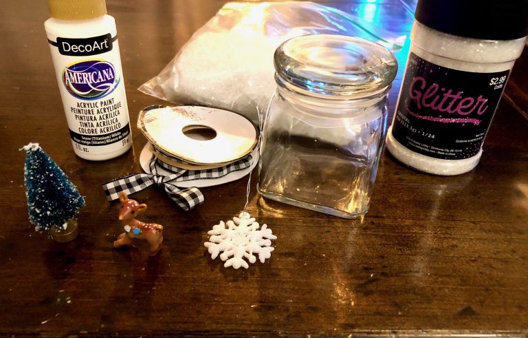 DIY Mini Snow Globe Jar