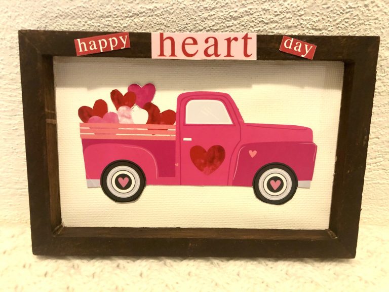 Dollar Tree Valentine Reverse Canvas