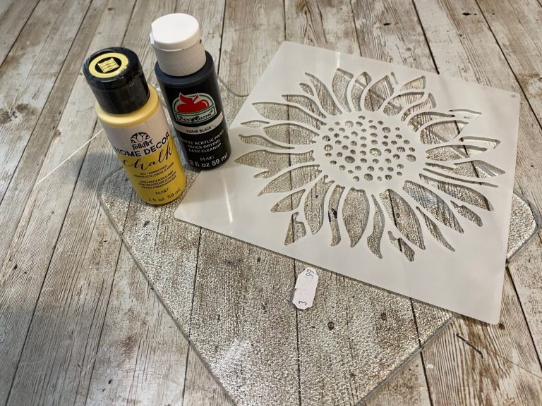 Thrifted Sunflower Cutting Board Makeover