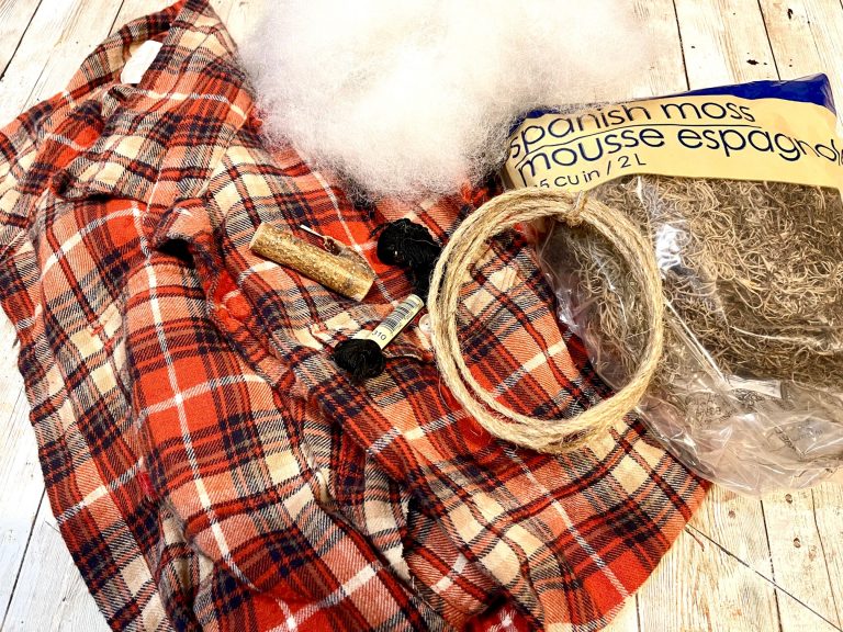 DIY Flannel Shirt Pumpkin