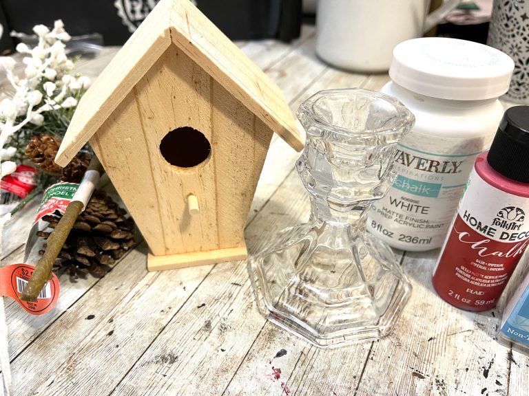 Dollar Tree Winter Birdhouse