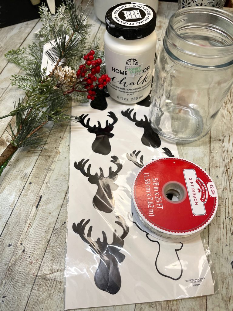 DIY Mason Jar Deer Lantern