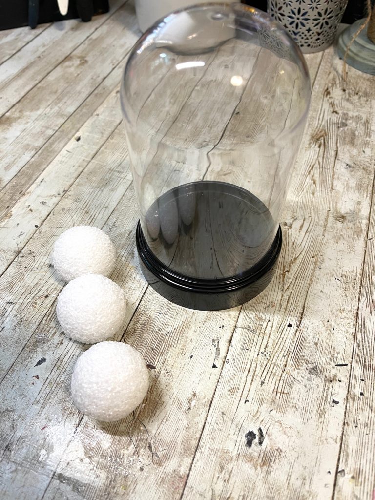 DIY Dollar Tree Snowman Cloche
