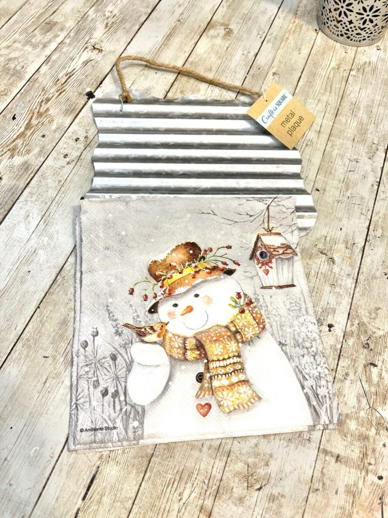 DIY Dollar Tree Snowman Sign