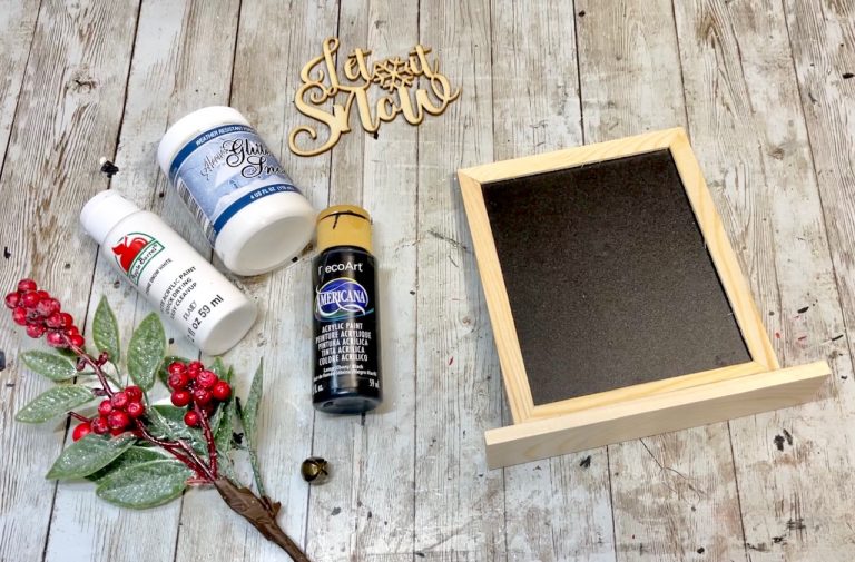 Dollar Tree Snowman Hat Chalk Board