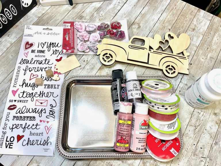 DIY Dollar Tree Valentine Truck Sign