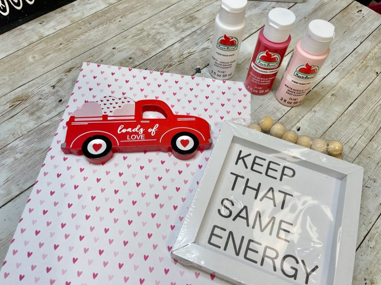 DIY Valentine Truck Hanger
