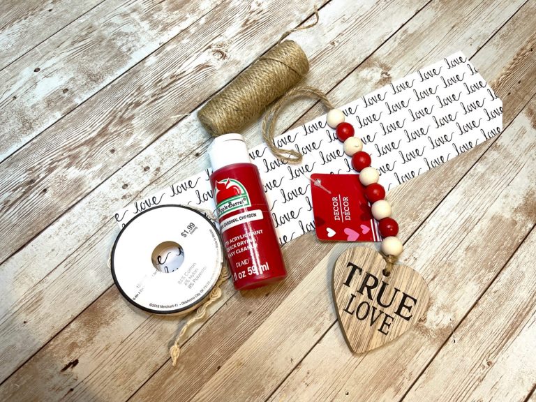 Dollar Tree Heart Beaded Garland
