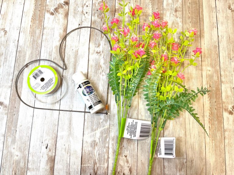DIY Floral Heart Wreath