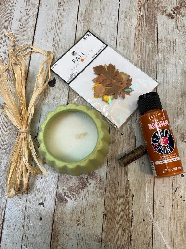 Dollar Tree Candle Pumpkin Makeover