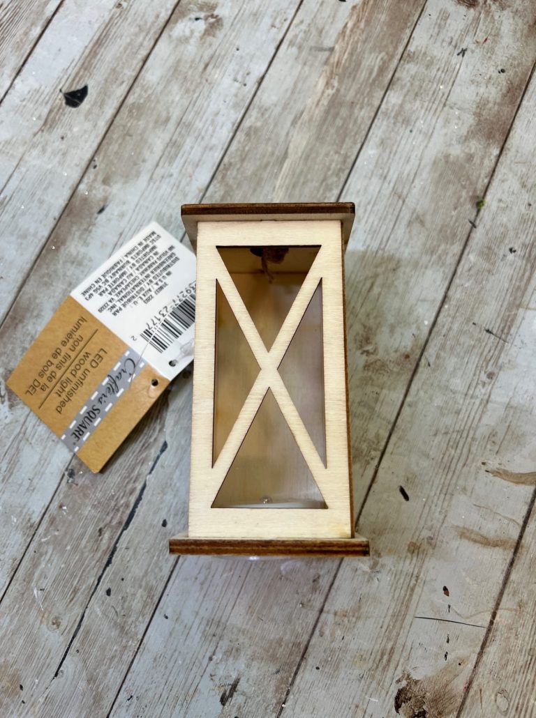 Unfinished Wooden Lantern
