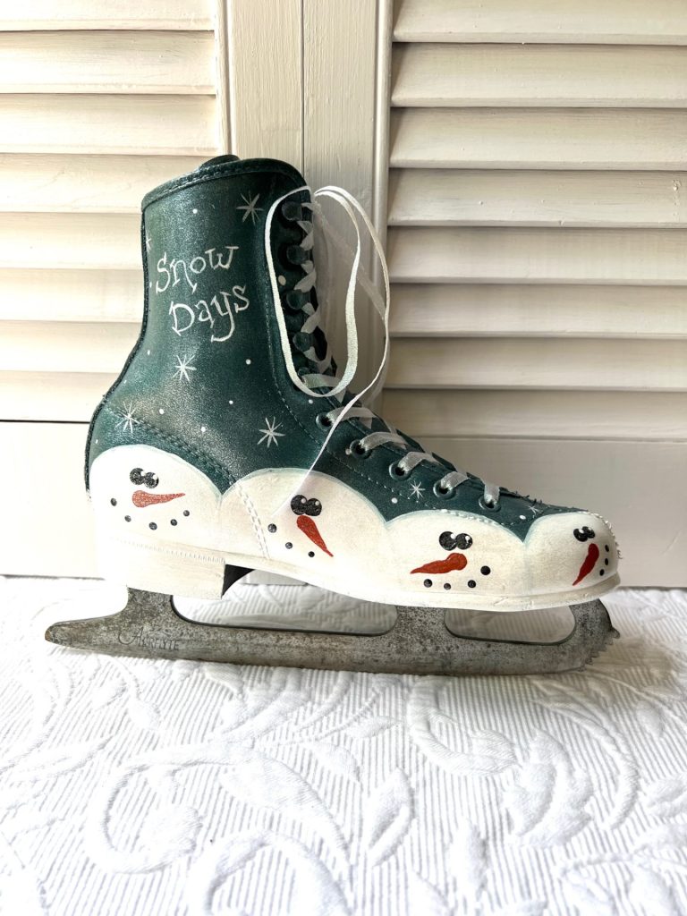DIY Painted Snowman Skate