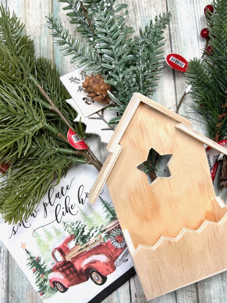 DIY Winter Birdhouse Arrangement