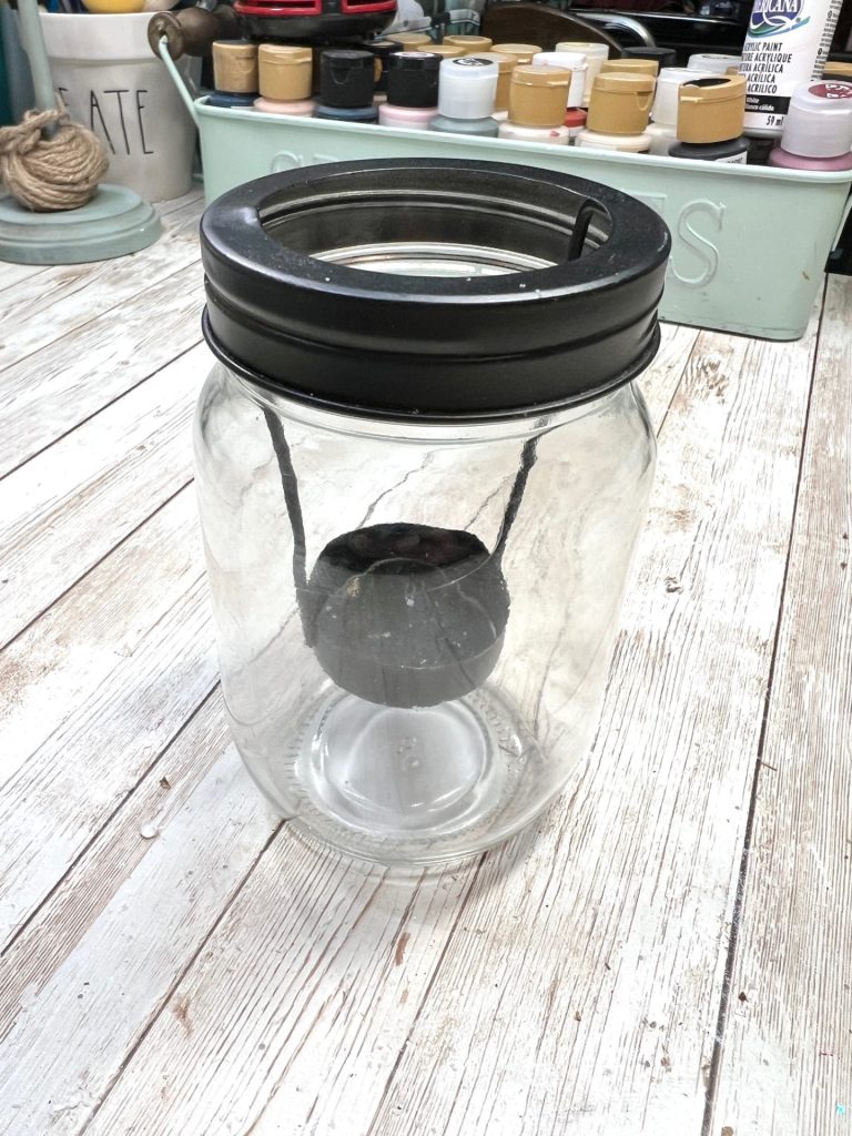 Snowman Mason Jar Candle Holder
