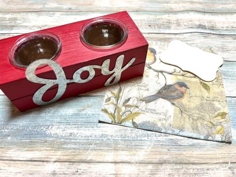 DIY Spring Bird Candle Holder