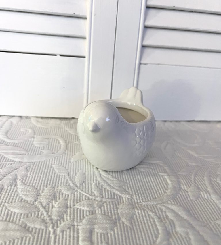 DIY Thrifted Bird Planter