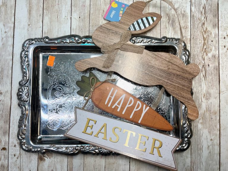 DIY Bunny Silver Tray