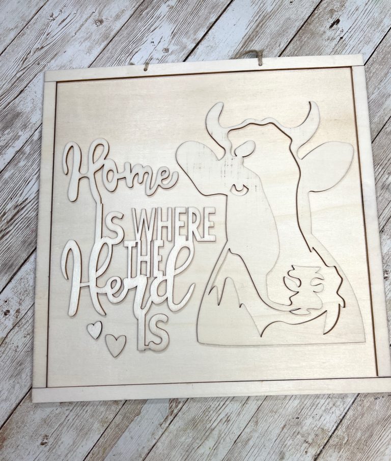 DIY Dollar Tree Farmhouse Cow Sign