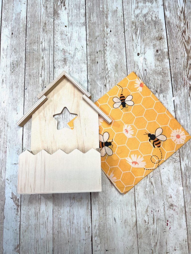 Dollar Tree Bee Birdhouse Arrangement