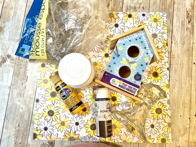 DIY Sunflower & Bee Birdhouse