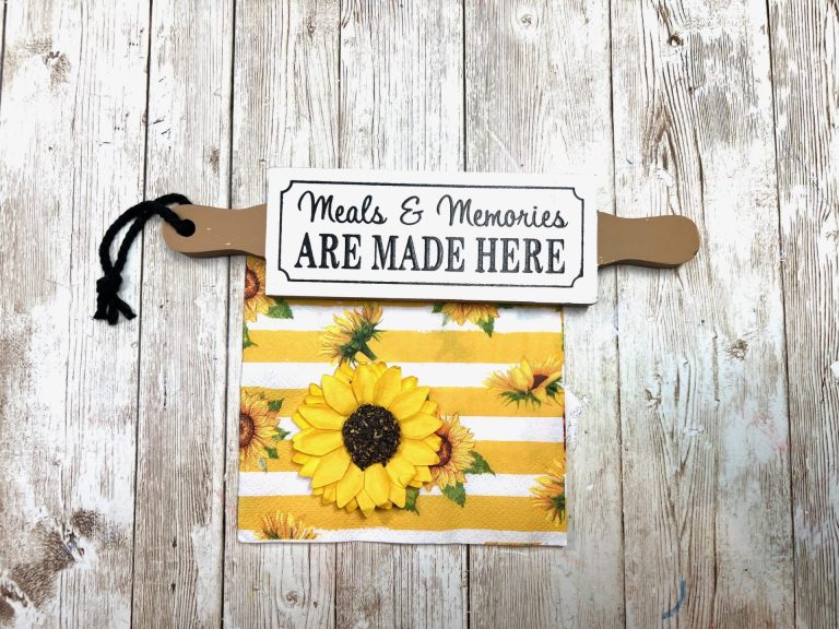 DIY Sunflower Hanging Mini Rolling Pin