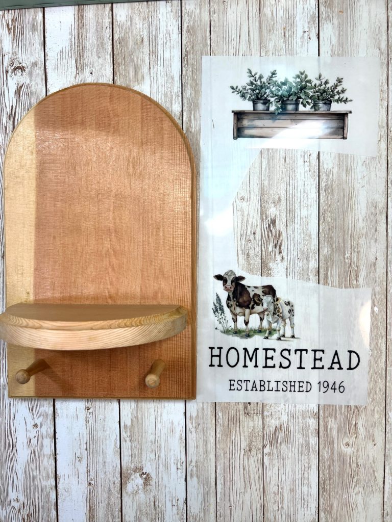 DIY Farmhouse Shelf Peg Key Holder