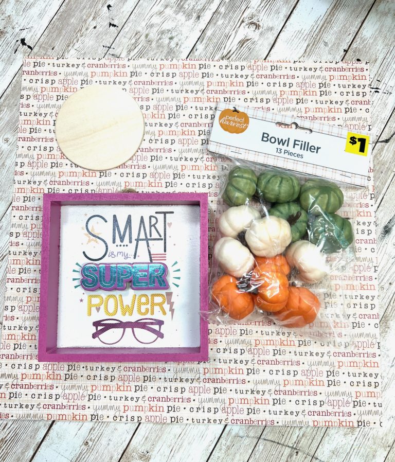 DIY Dollar Tree Pumpkin Shadow Box