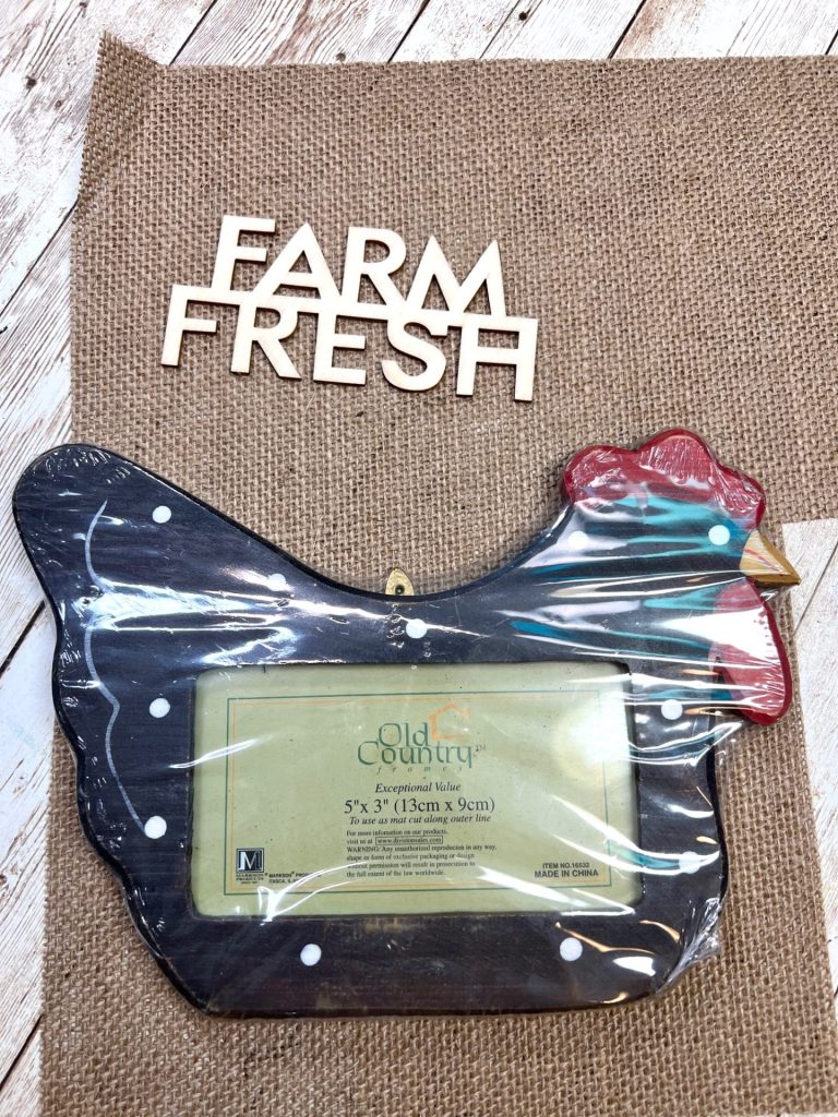 DIY Farm Fresh Rooster Frame