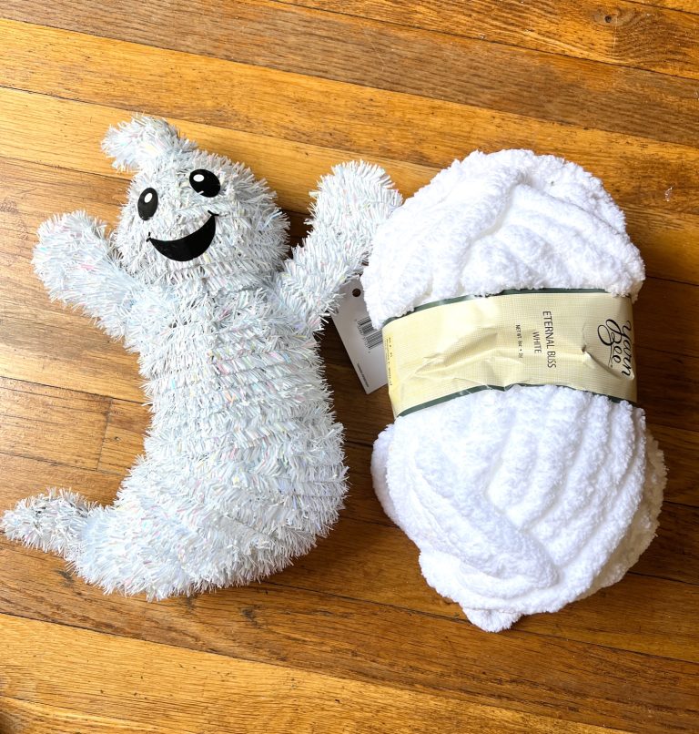 DIY Tinsel Ghost Makeover