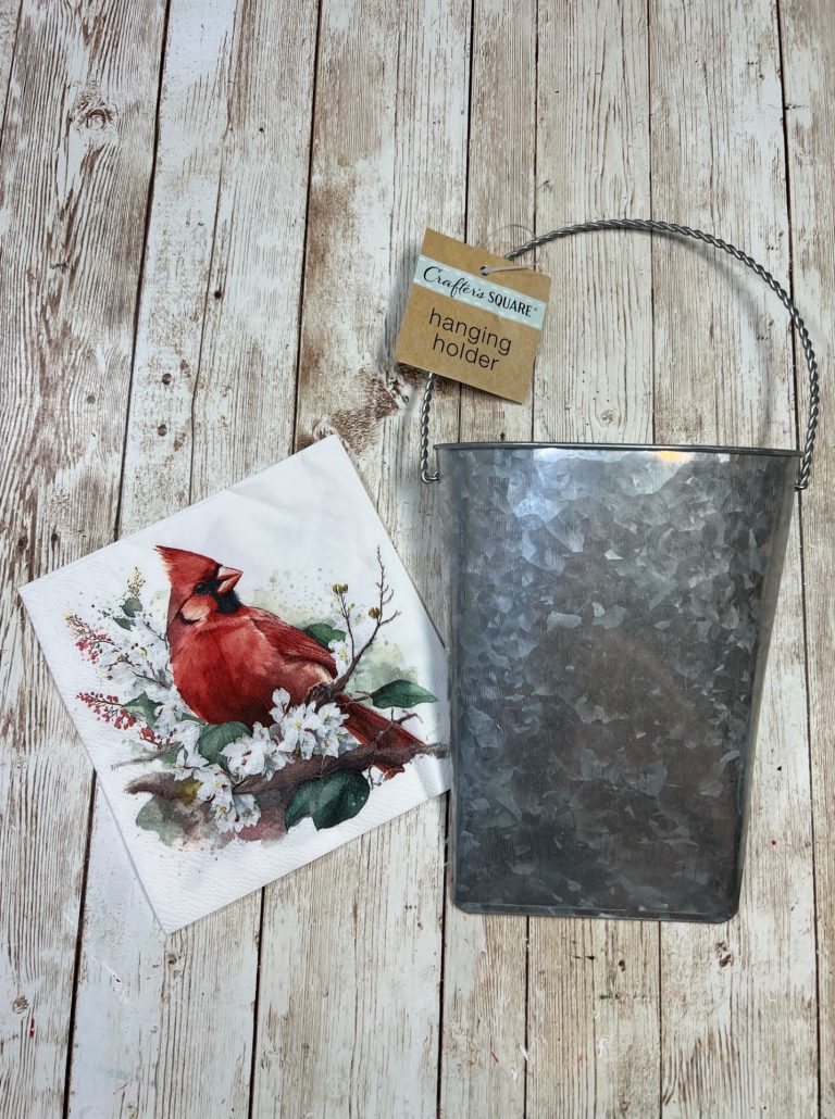 DIY Cardinal Floral Pocket
