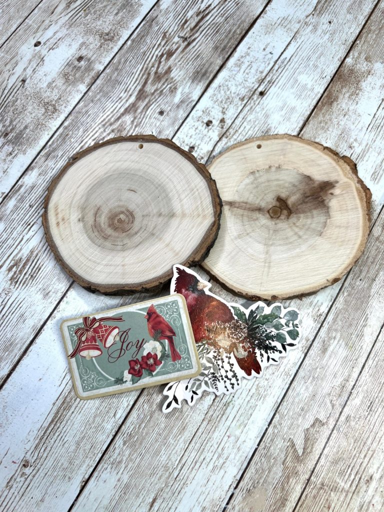 Rustic Wood Slice Ornaments