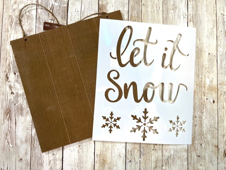 DIY Let It Snow Sign