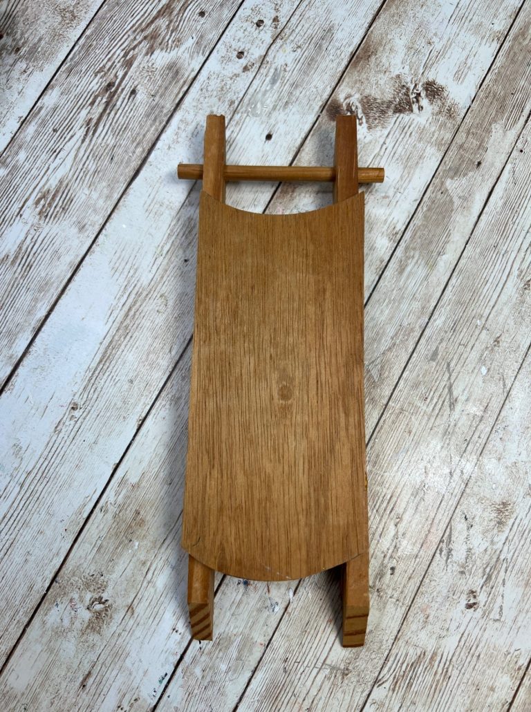 DIY Thrifted Rustic Sled Ornament