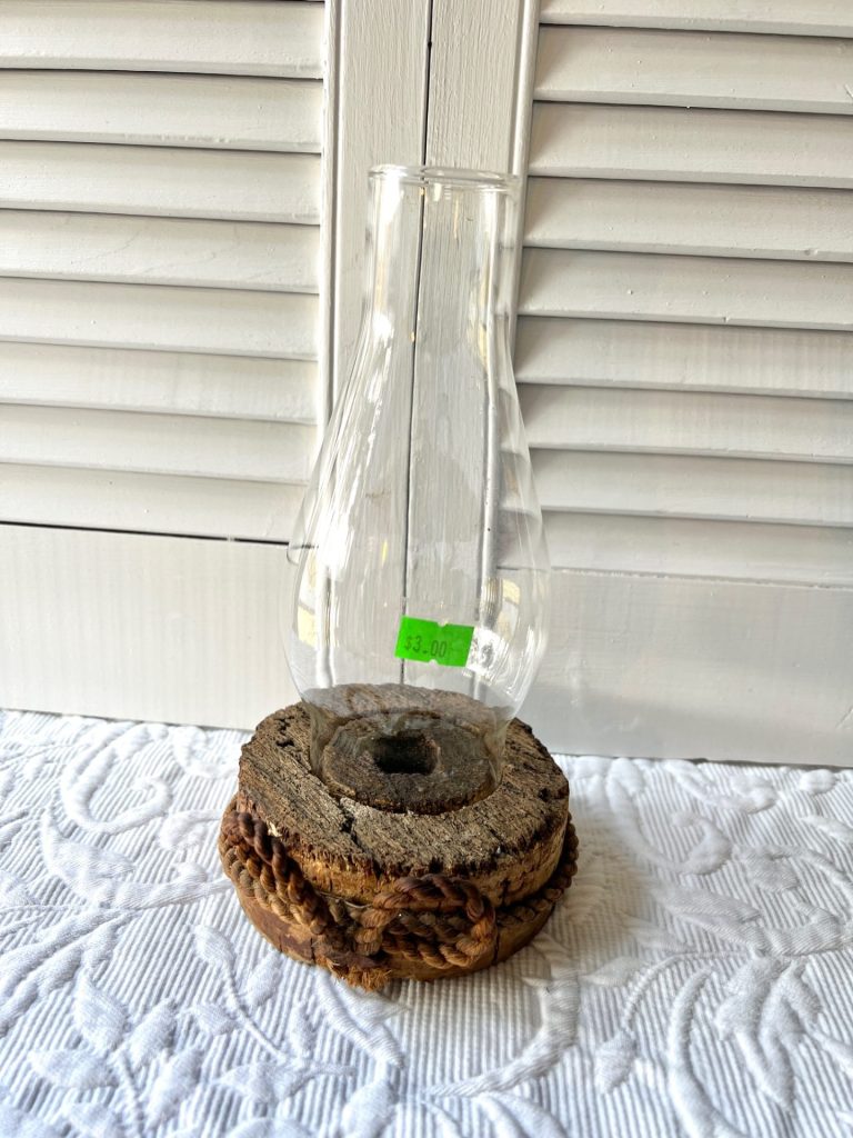 Thrifted Rustic Candle Lamp