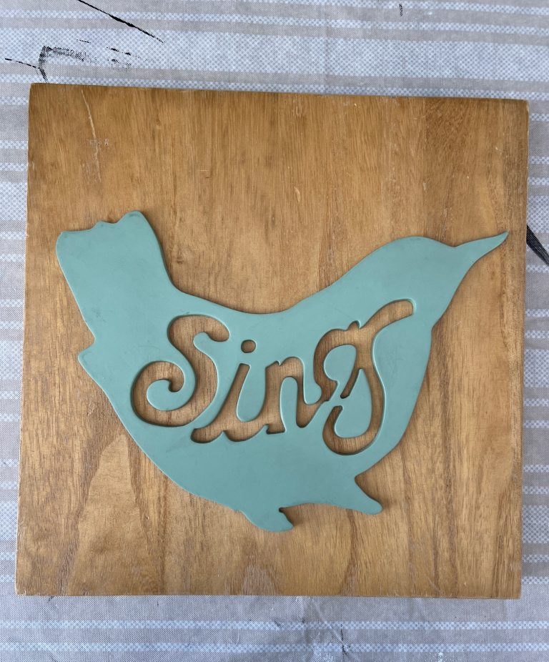 Thrifted Bird Sing Sign