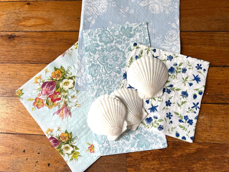 DIY Decoupaged Seashells