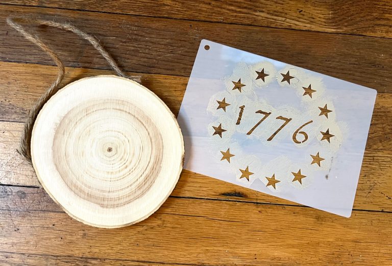 Patriotic Wood Slice