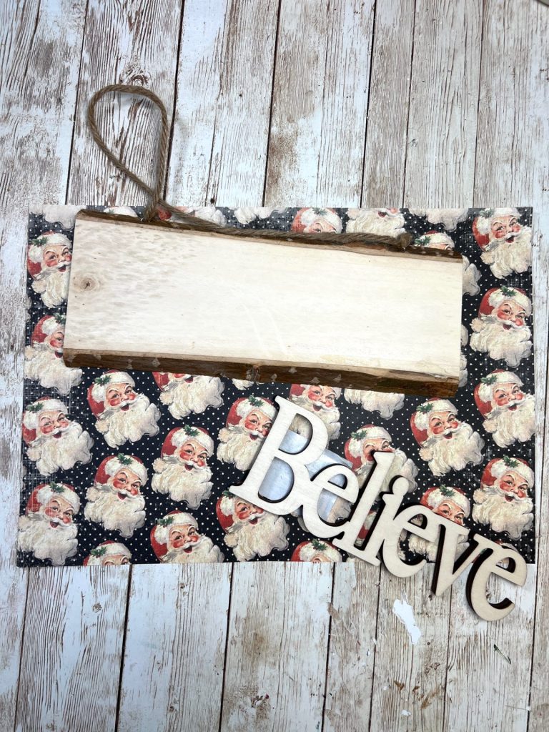 Dollar Tree Santa Believe Sign