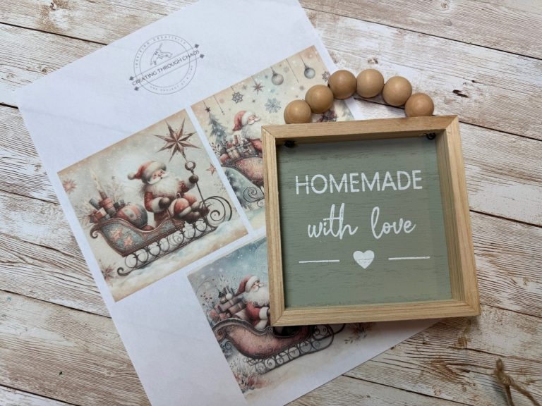 DIY Santa Shadow Box Sign