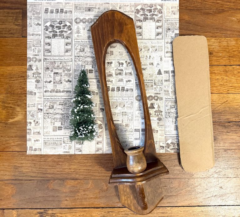 Thrifted Christmas Sconce